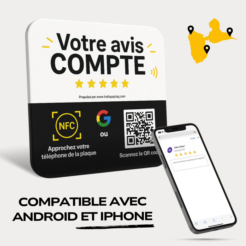 Plaque Avis Google Guadeloupe
